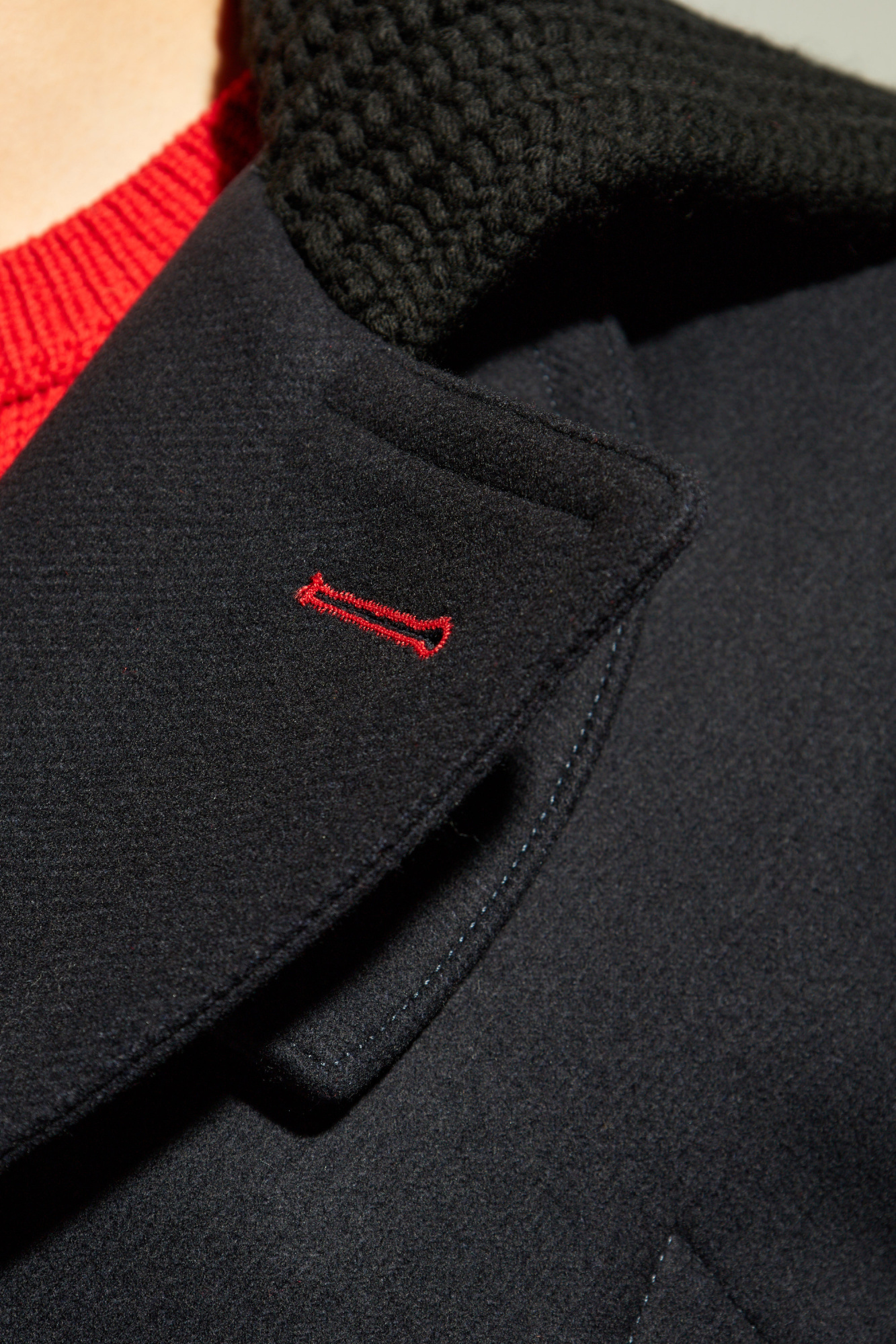 Dsquared2 Knit-panel Double-breasted Jacket In Black