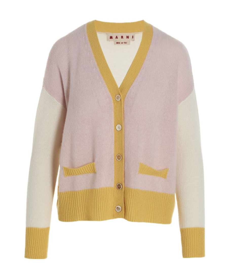 Marni Color Block Cardigan Sweater, Cardigans Multicolor In Nude