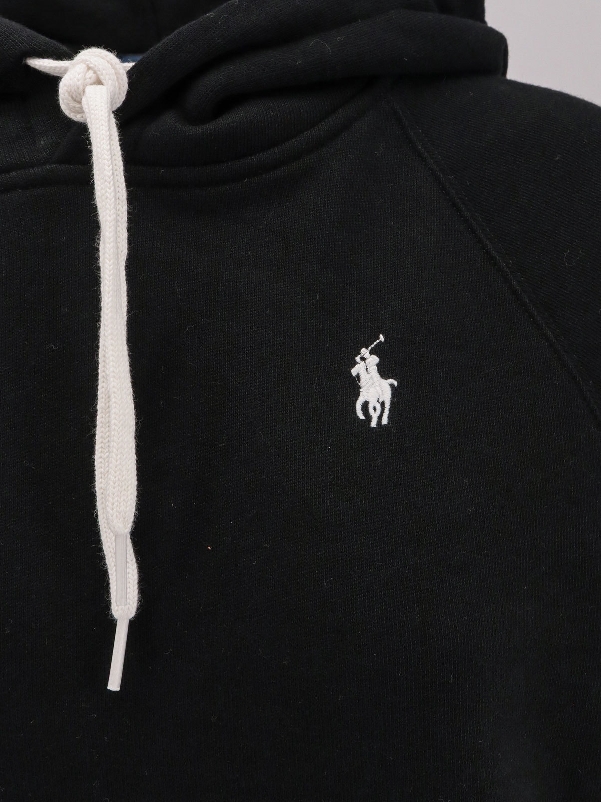 Polo Ralph Lauren Drawstring Hood Kangaroo Pocket Sweatshirt In Black