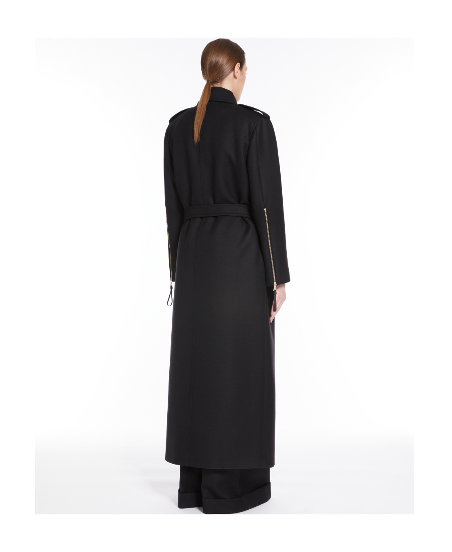 Max Mara Double-breasted Wool Coat In Black