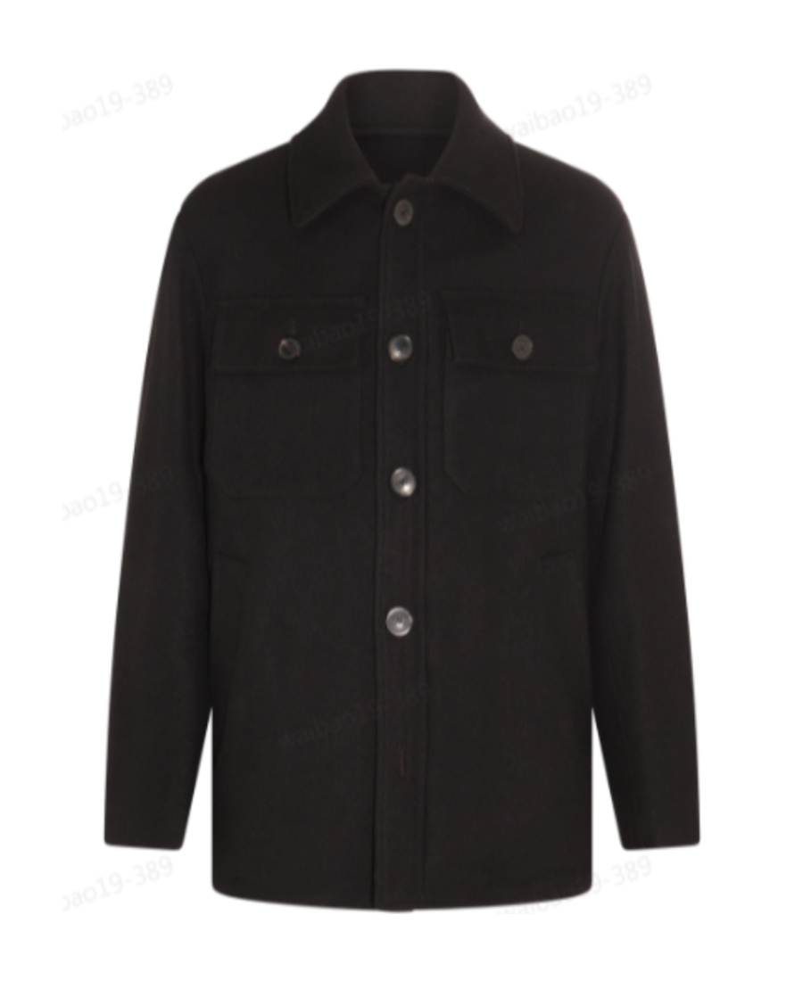 Dries Van Noten Black Constructed Wool Overshirt In Black