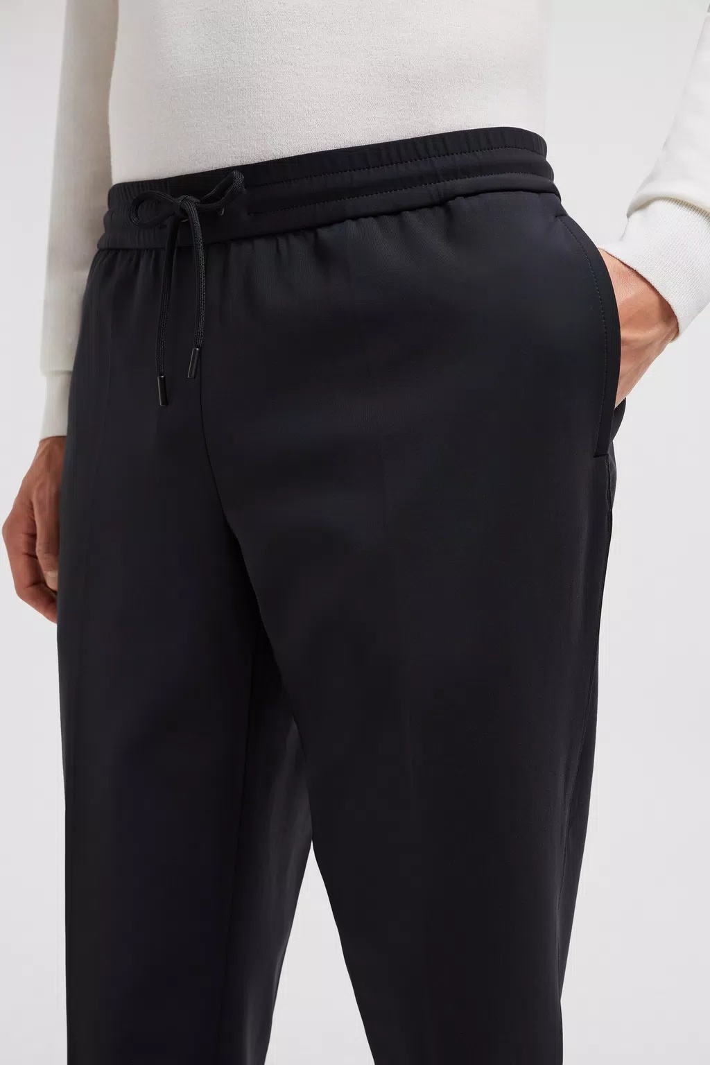 Moncler Logo-patch Drawstring Track Pants In Black