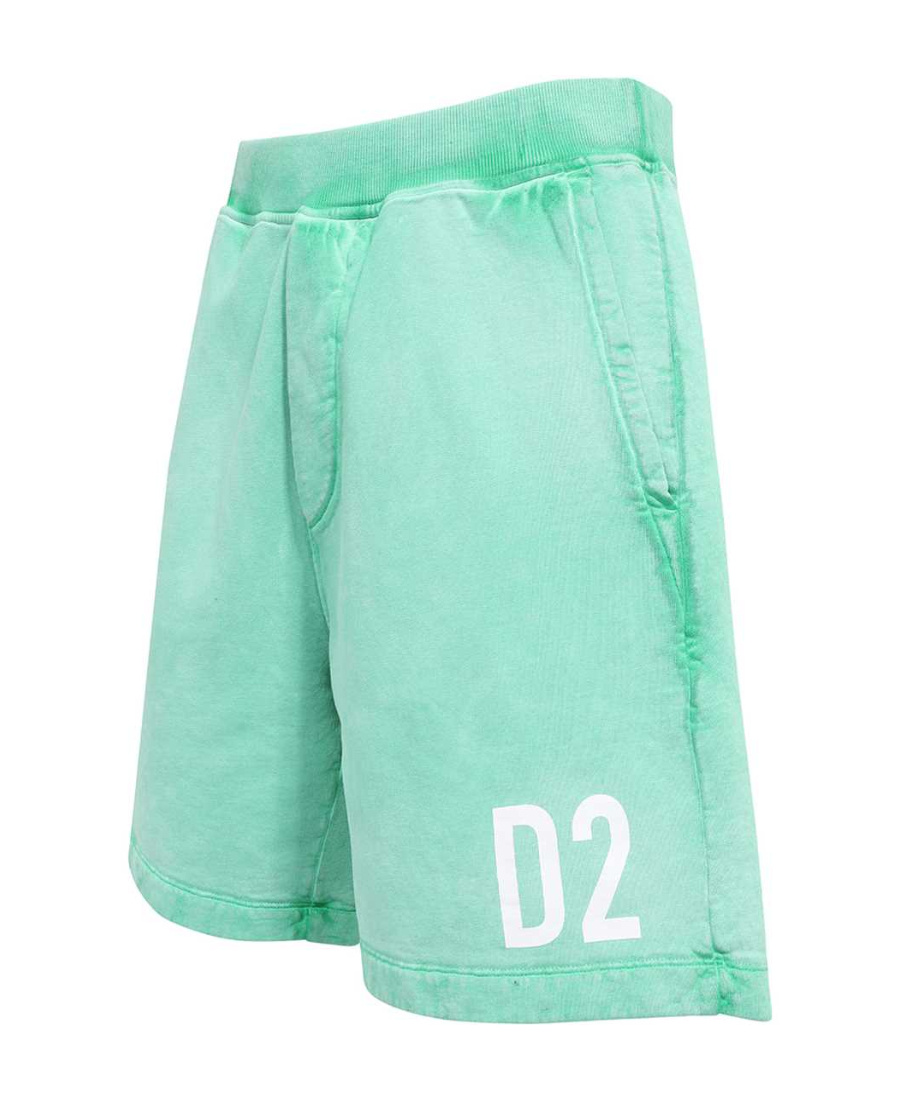 Dsquared2 Cotton Bermuda Shorts In Green