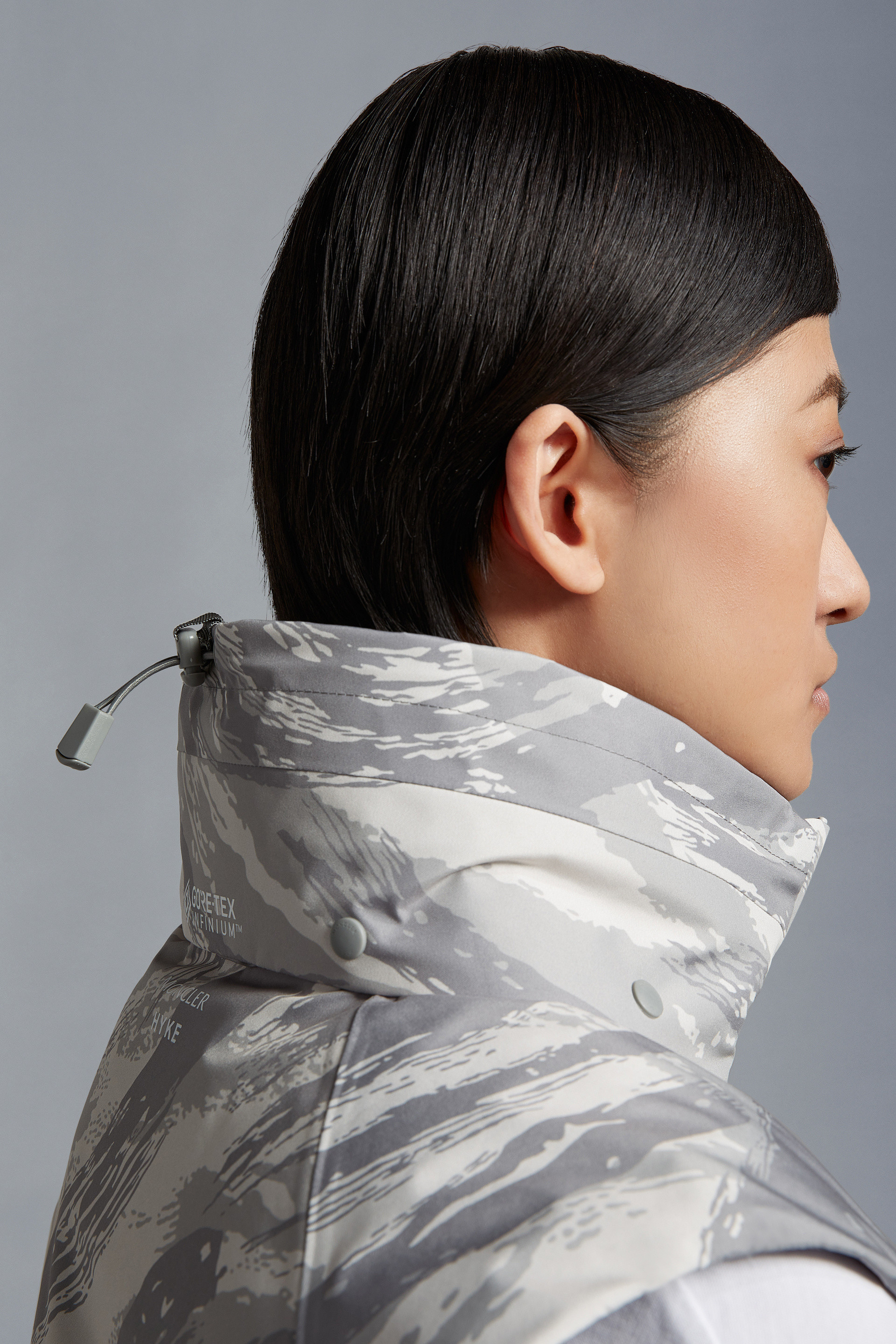 Moncler X Hyke Vanilis Padded Gilet In Gray