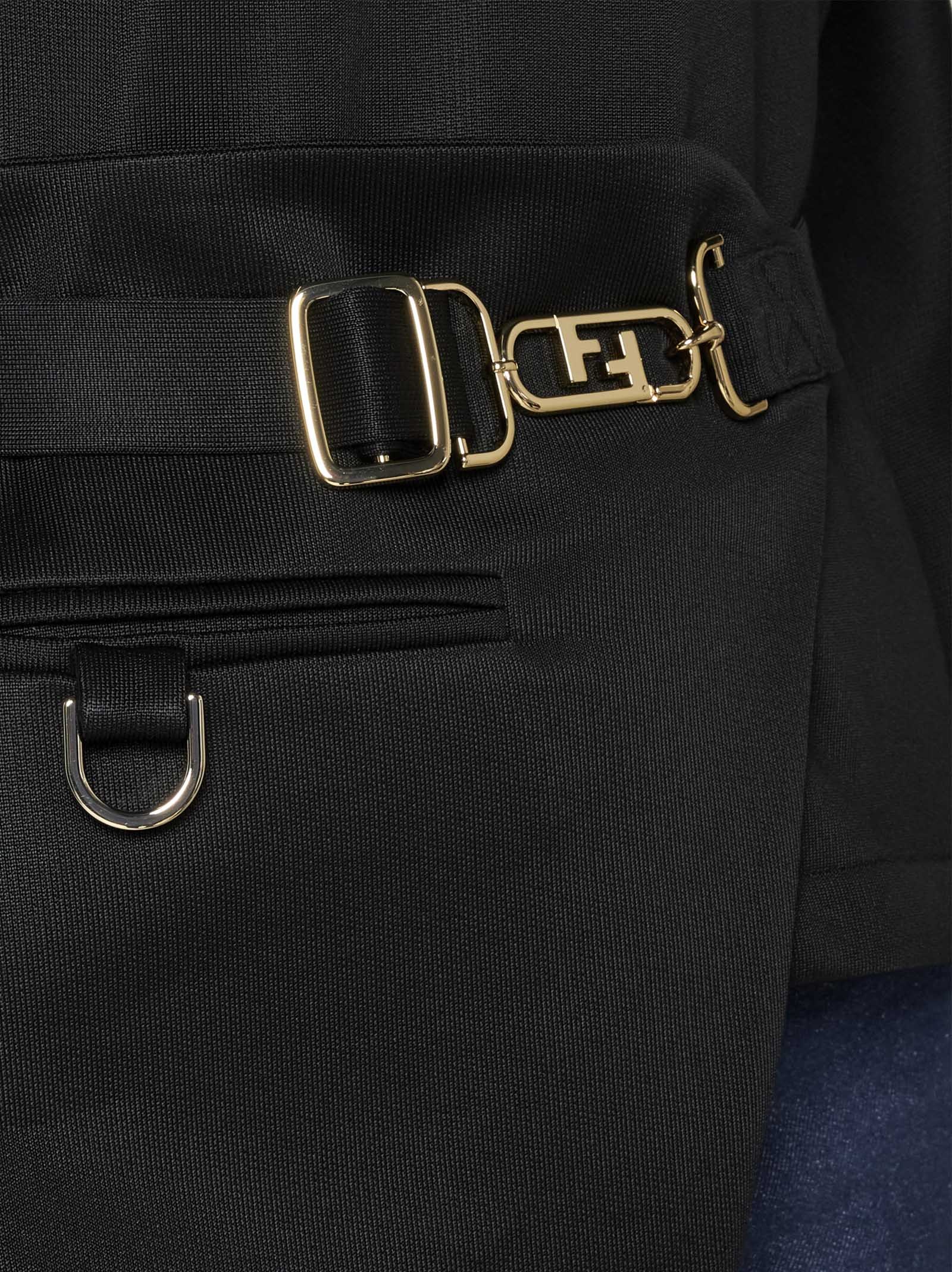 Fendi Black Jersey Sweatshirt In Black