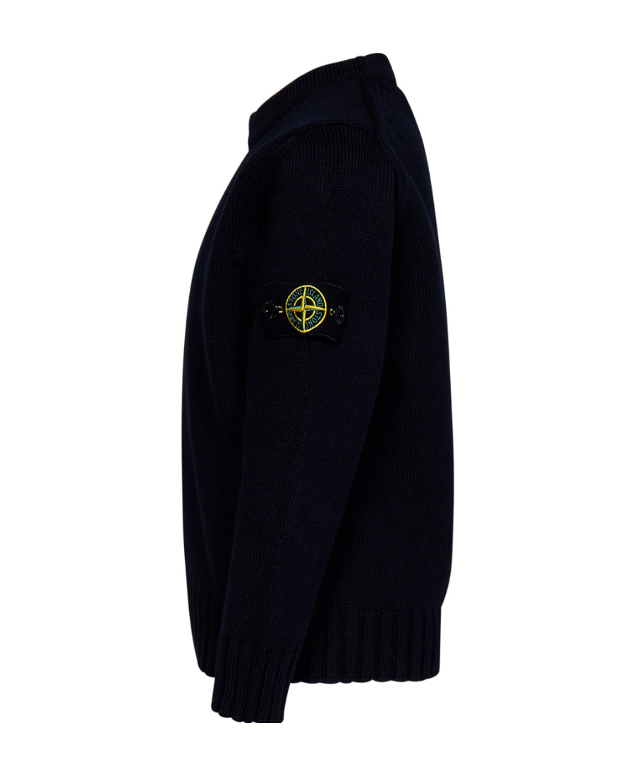STONE ISLAND STONE ISLAND JUNIOR LOGO PATCH CREWNECK JUMPER