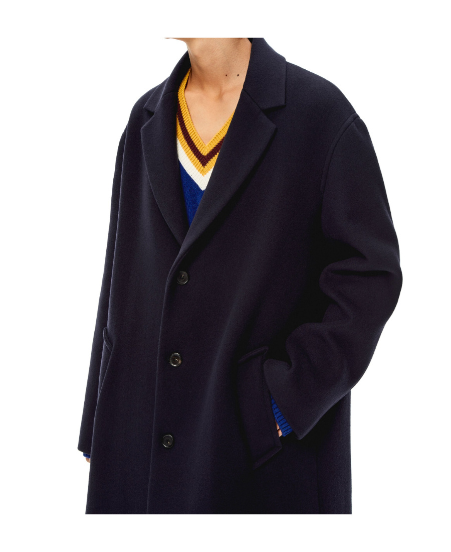 Loewe Long-sleeved Coat In Blue