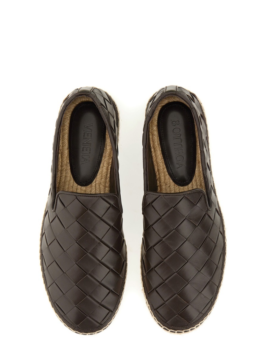 Bottega Veneta Espadrillas Jack In Pelle Testa Di Moro Uomo In Black