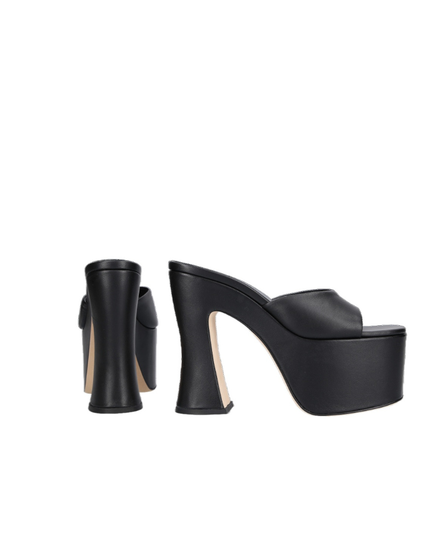Magda Butrym Square-headed Muller Shoes In Black