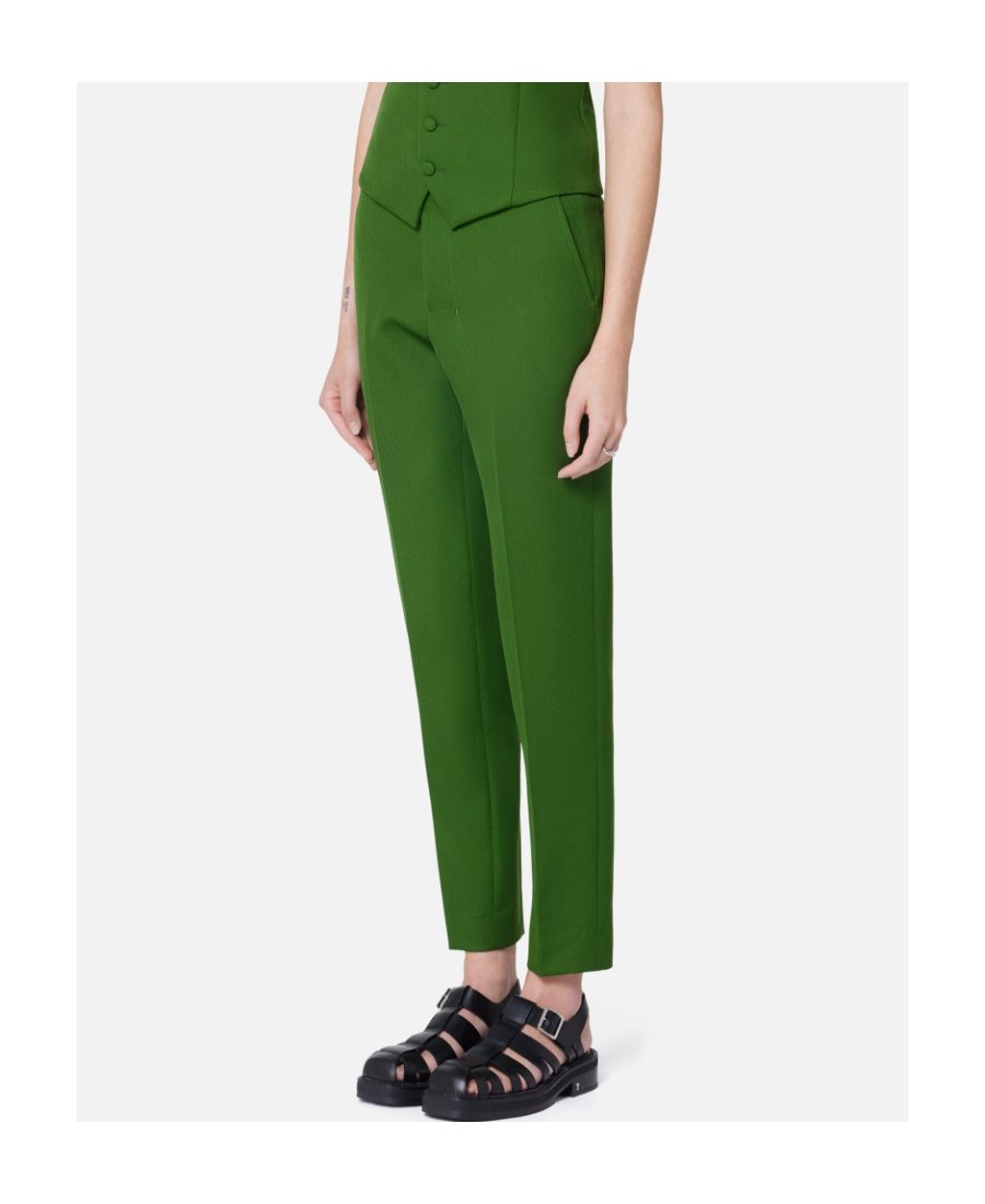 Ami Alexandre Mattiussi Virgin Wool Tapered Trousers In Green
