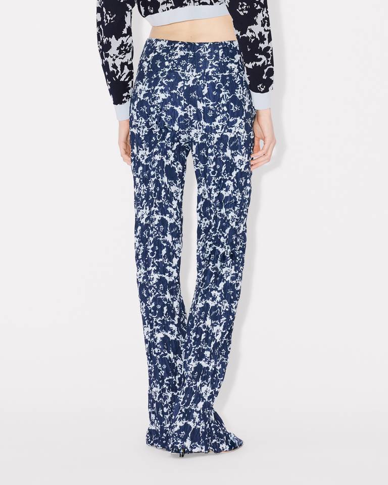 Kenzo Floral Camouflage Casual Pants In Blue