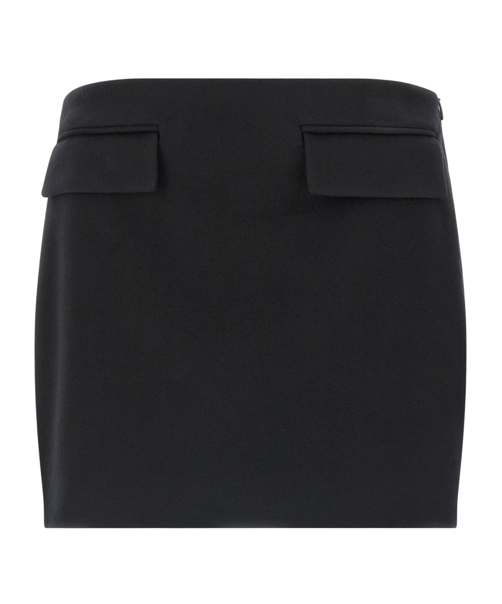 Ferragamo Flap-pocket Mini Skirt In Black