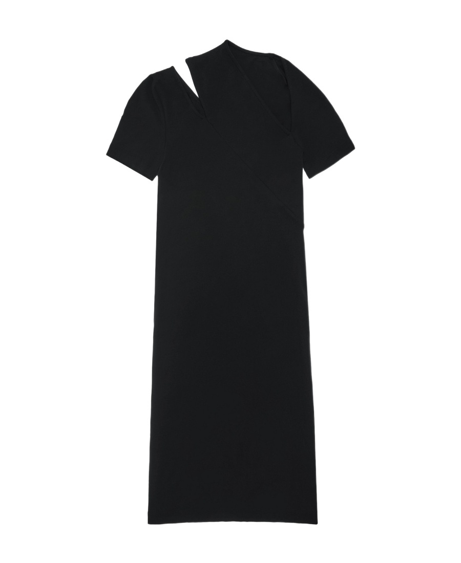 Helmut Lang Cut-out Detailing Cotton-blend Dress