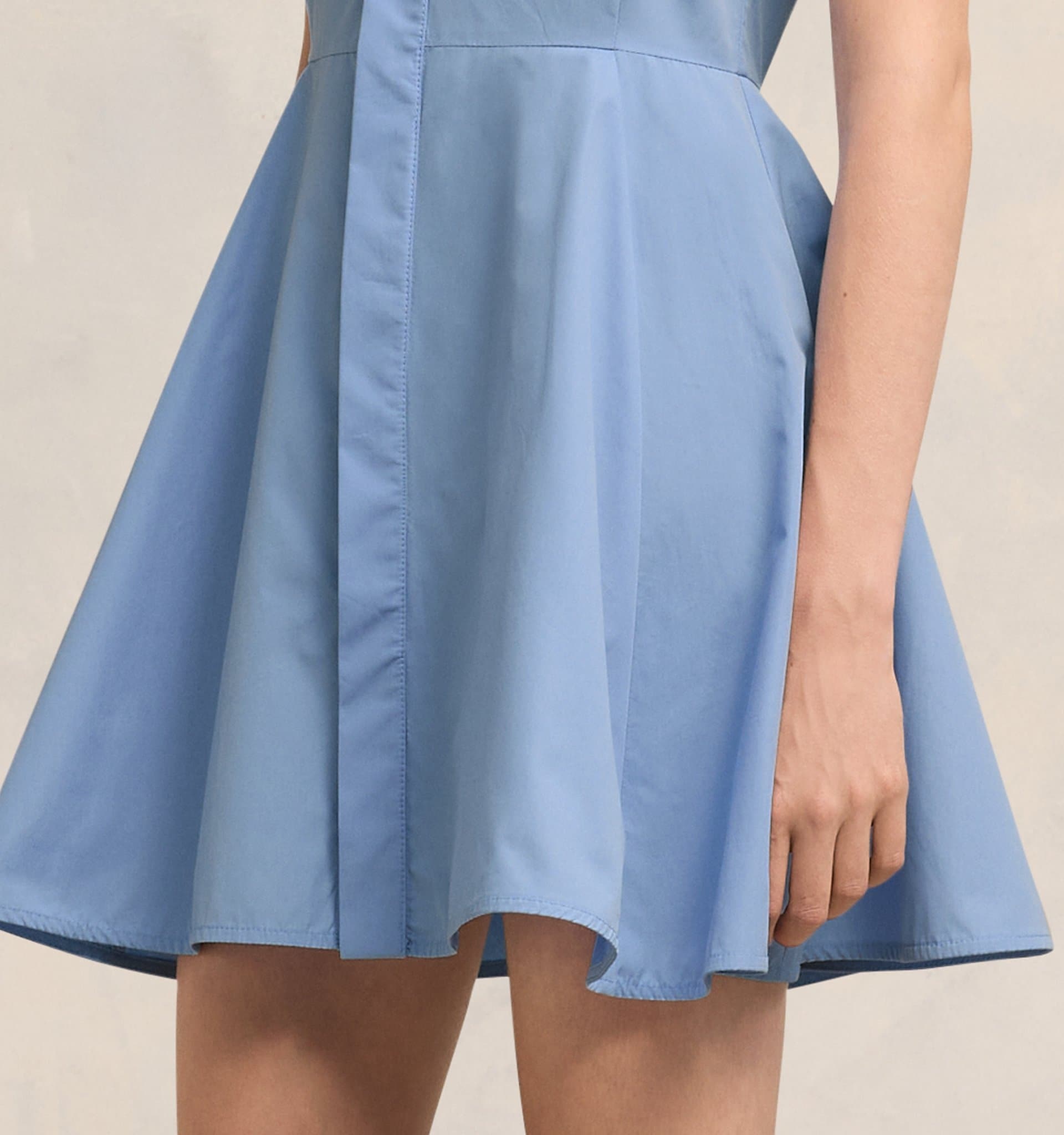 Ami Alexandre Mattiussi Short Dress With Hidden Tab Blue For Women In Blue