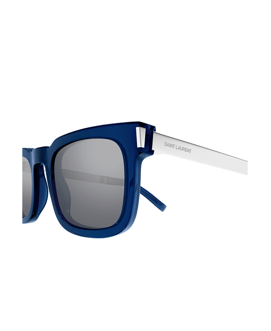 Saint Laurent Square Frame Sunglasses In Gray