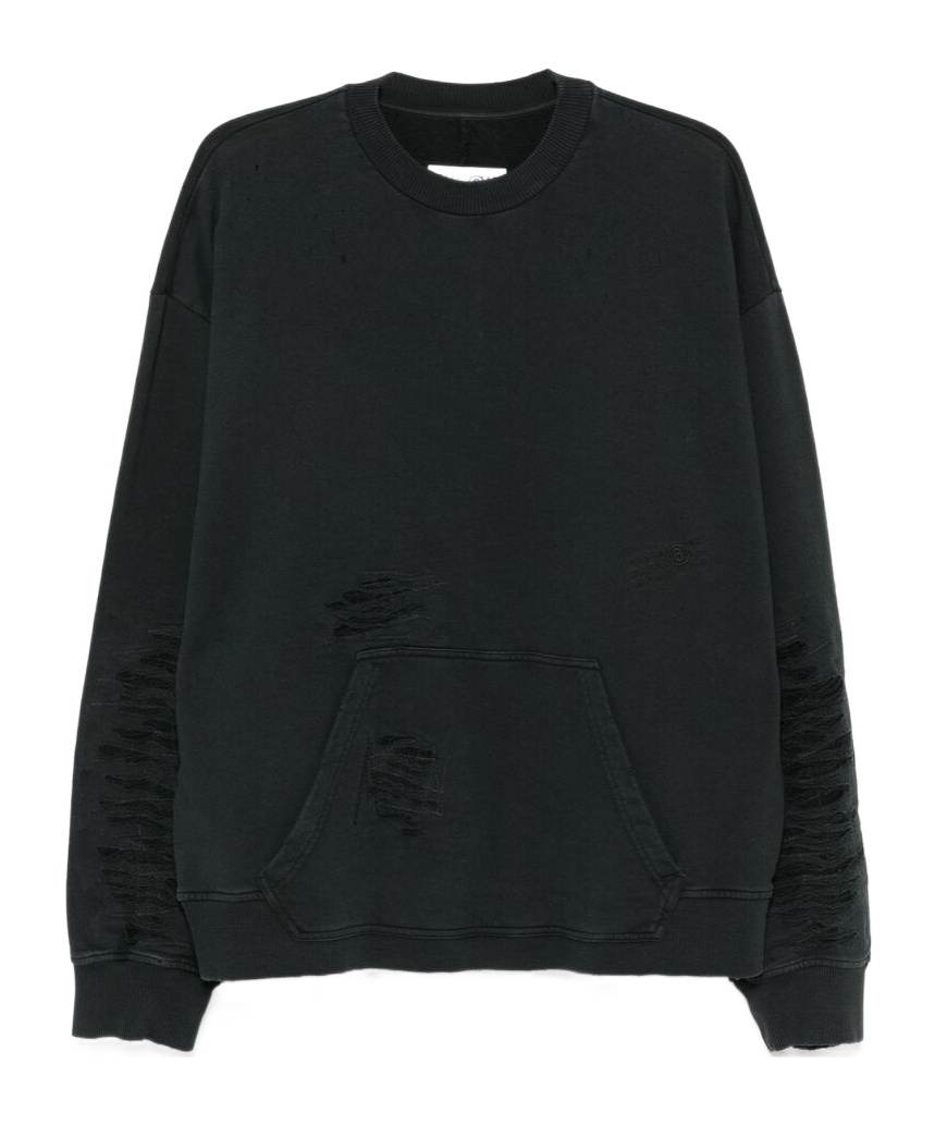 Mm6 Maison Margiela Round-neck Sweater In Black
