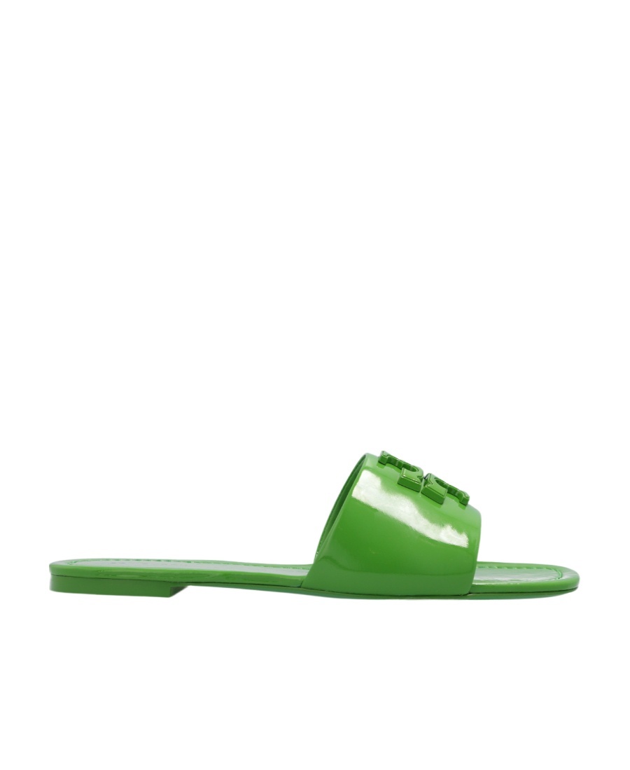 TORY BURCH ELEANOR PATENT-LEATHER SLIDES