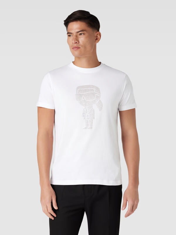 Karl Lagerfeld Label Details Short-sleeved T-shirt In White