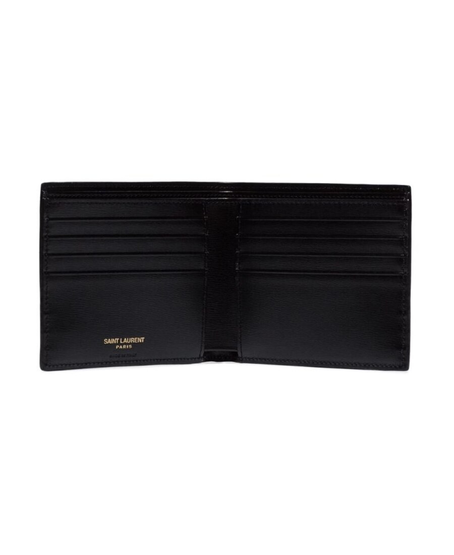 Saint Laurent Clean Lines Bi-fold Horizontal Wallet In Black