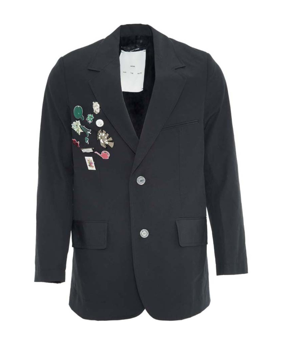 SONG FOR THE MUTE BADGE DETAILING SINGLE-BREASTED BLAZER