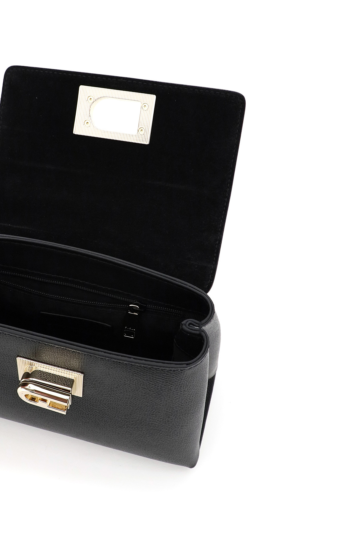 Furla 1927 Twist-lock Mini Tote Bag In Black