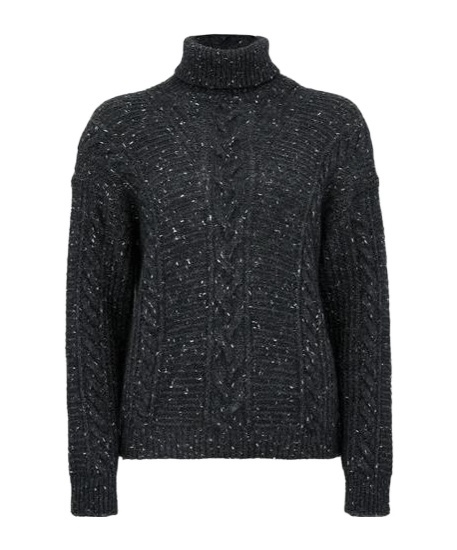 Max Mara High-neck Long-sleeved Knitwear In Black