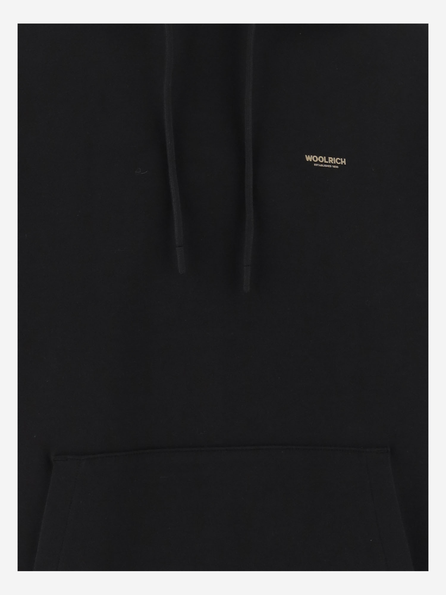 Woolrich Stretch Cotton Blend Sweatshirt With Logo In Black