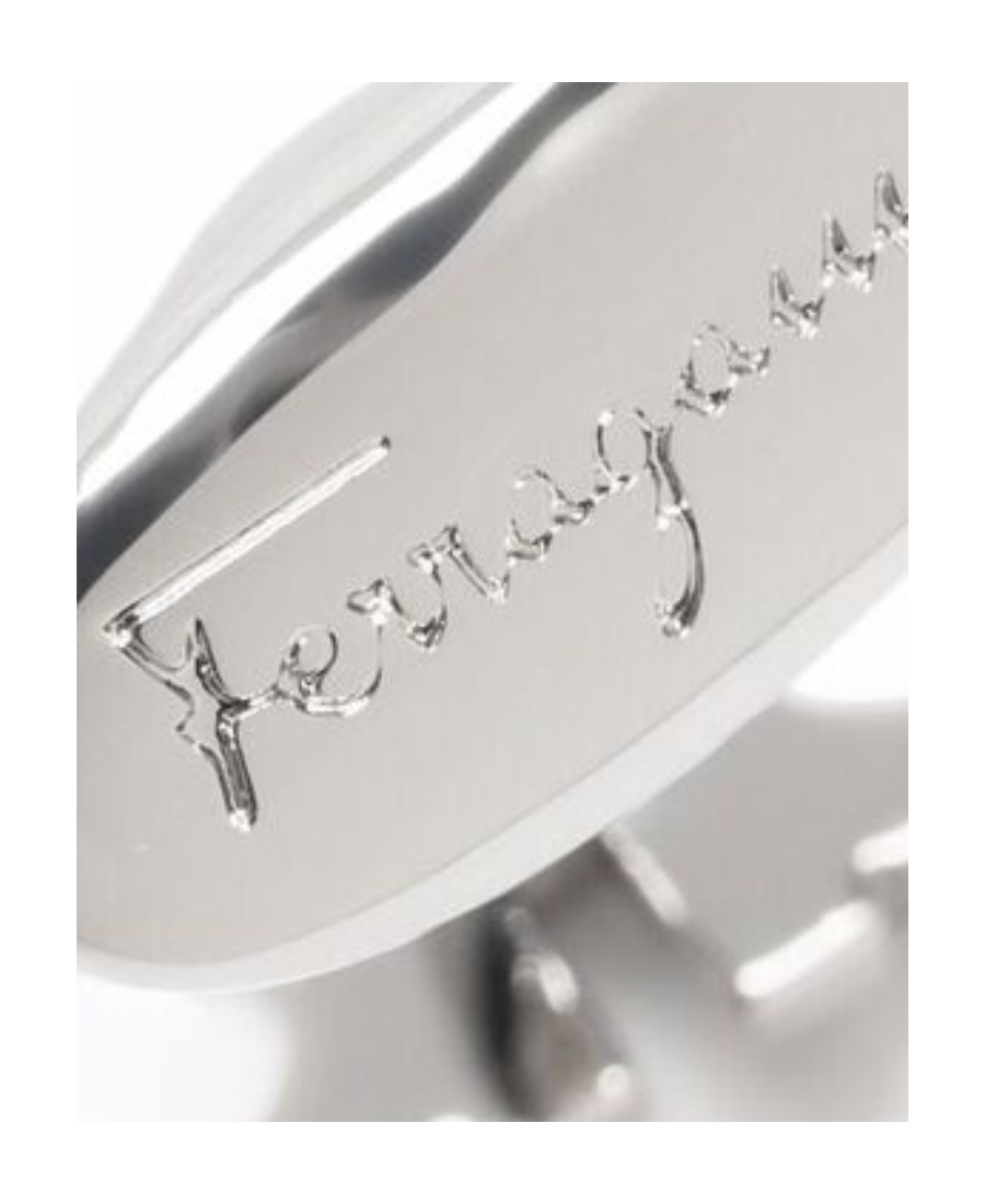 Ferragamo Palladium Cufflinks In White