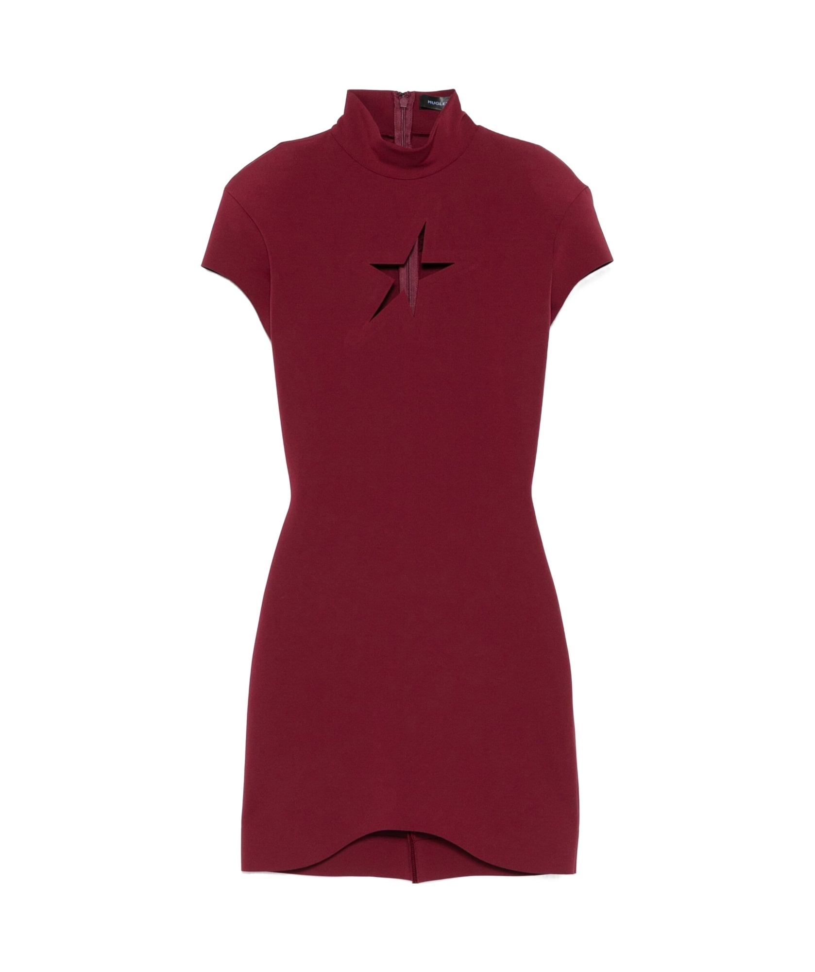 Shop Mugler Star Mini Dress In Red