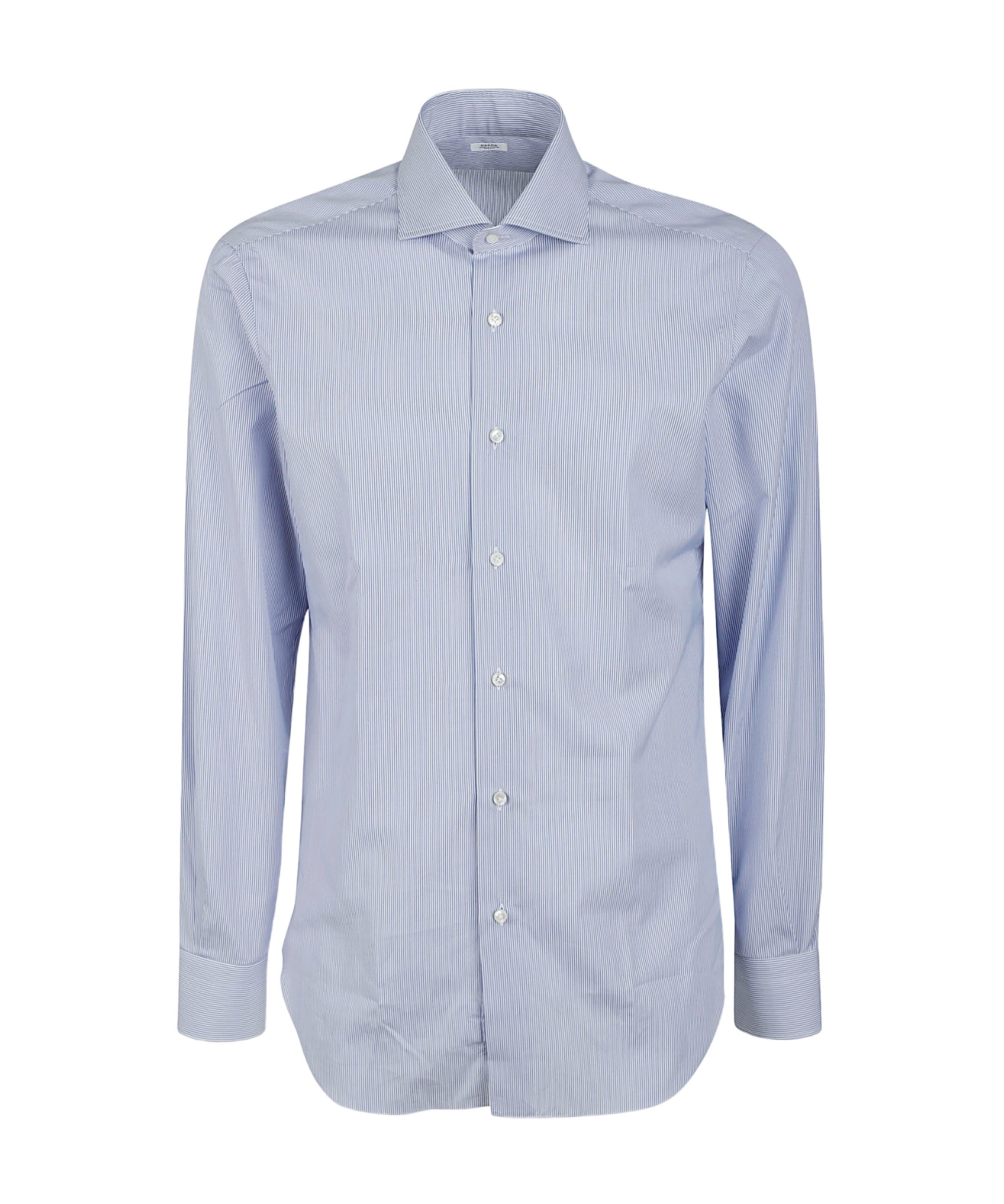Barba Napoli Striped Long-sleeved Shirt In Gray
