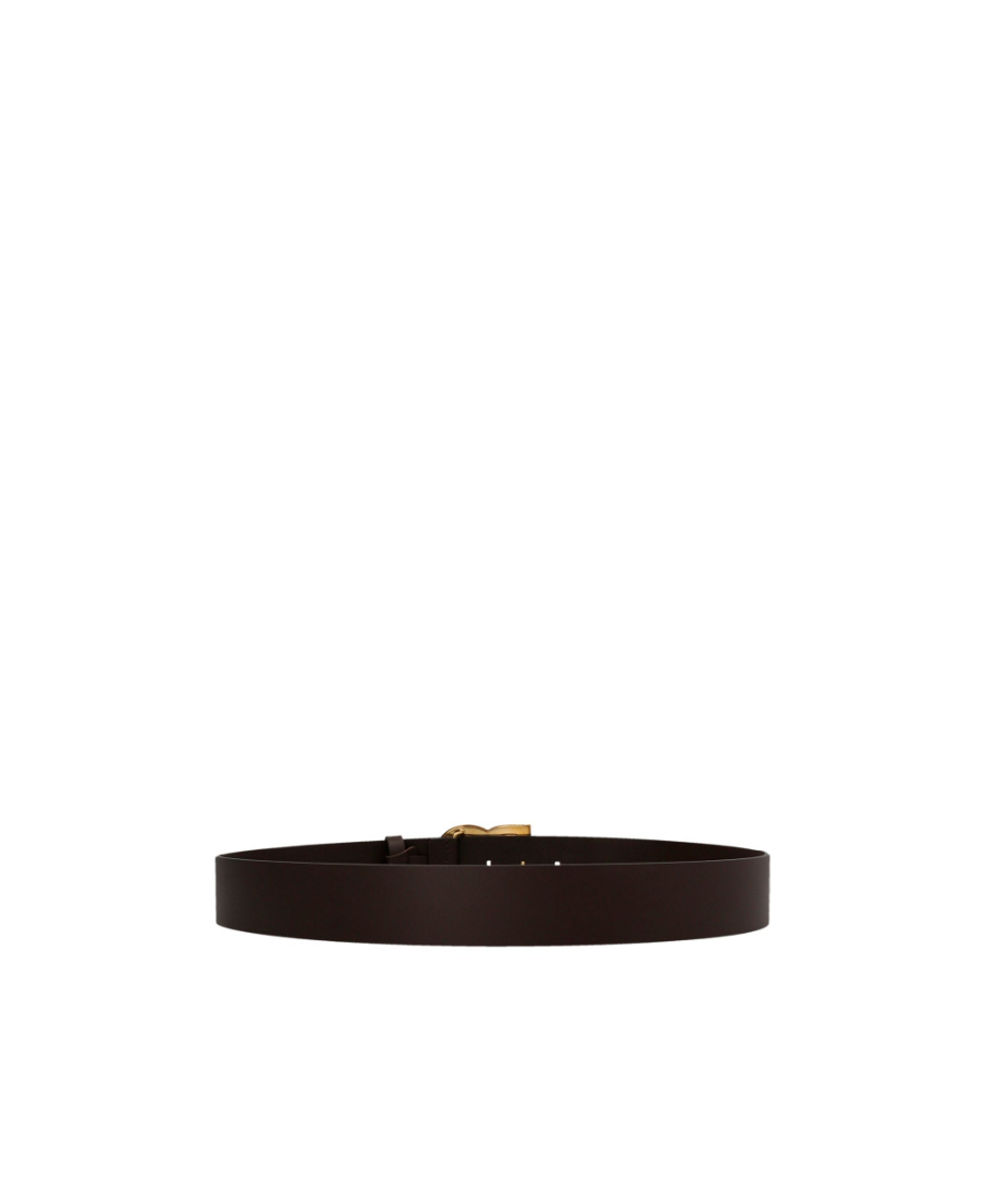 Dolce & Gabbana Black Belt With Buckle Closure And Interwoven Design In Leather Man In Black