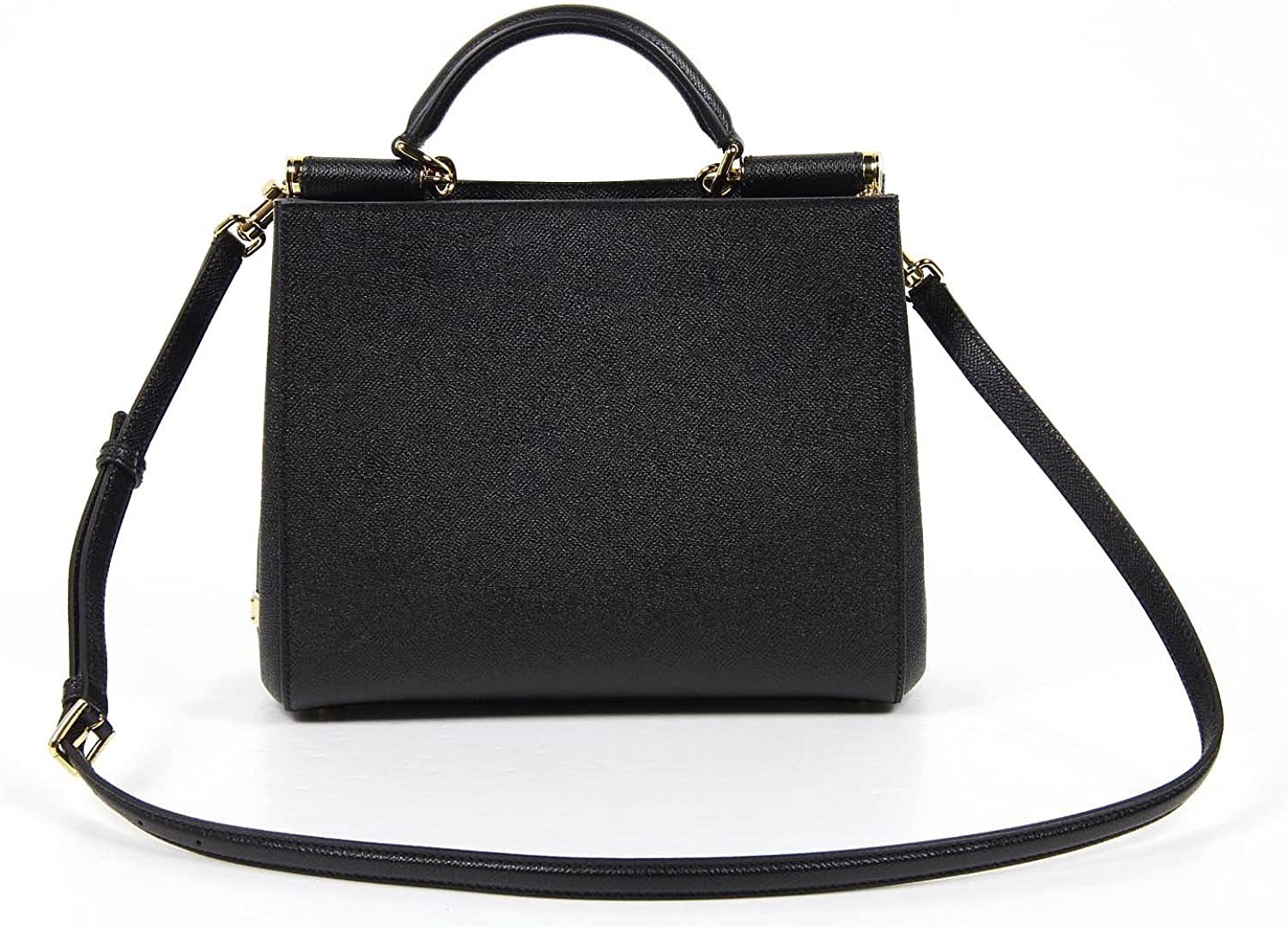 Dolce & Gabbana Logo Details Handbag In Black
