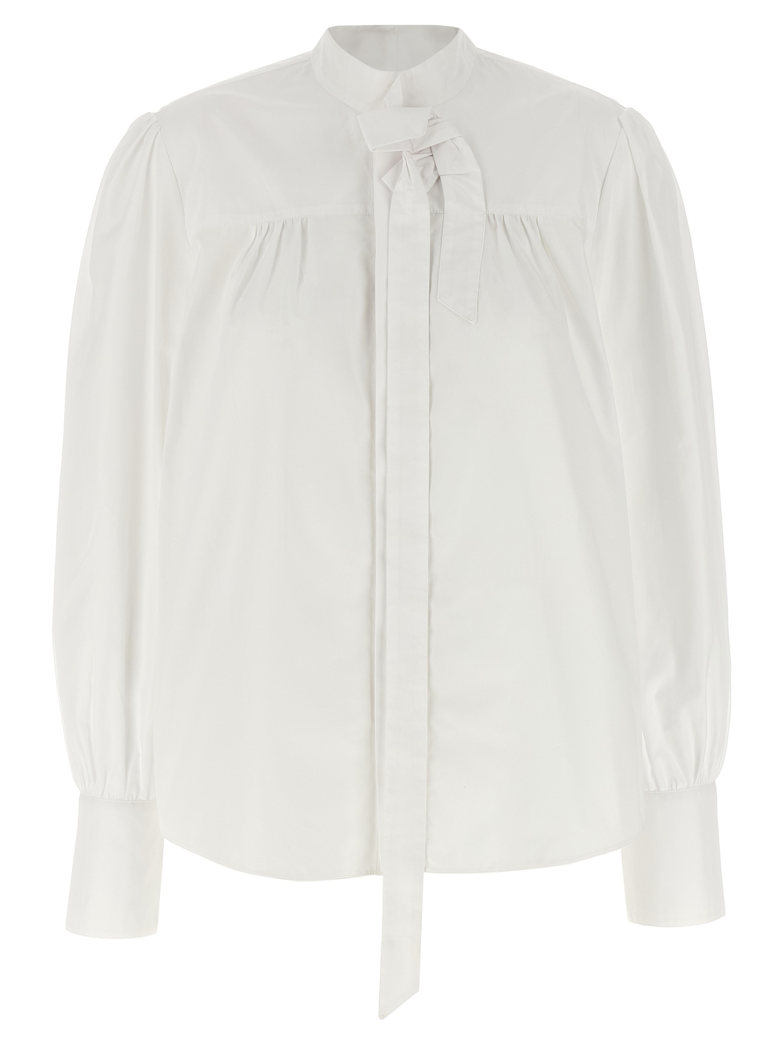 Prada Bow Shirt In White