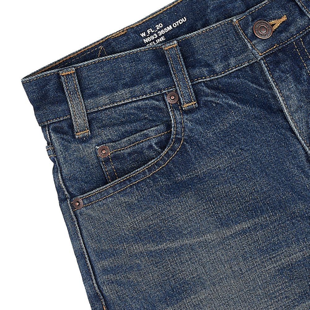 Celine Low Waist Horn Jeans In Blue
