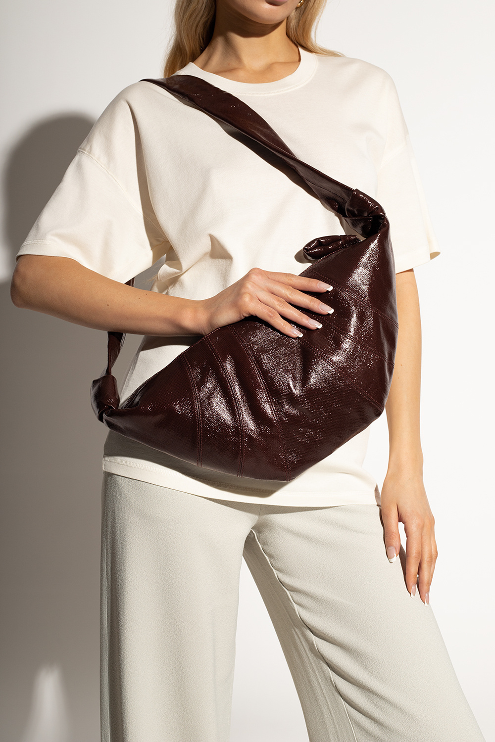 Lemaire Medium Croissant Shoulder Bag In Brown