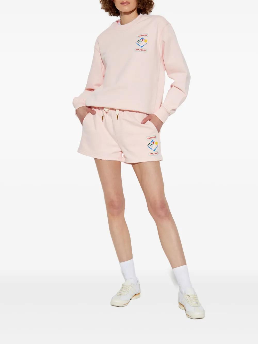Casablanca Montaigne Graphic-print Sweatshirt In Pink