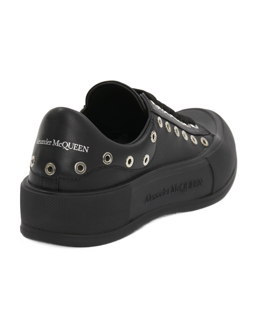 Alexander Mcqueen Deck Plimsoll Low-top Sneakers In Black