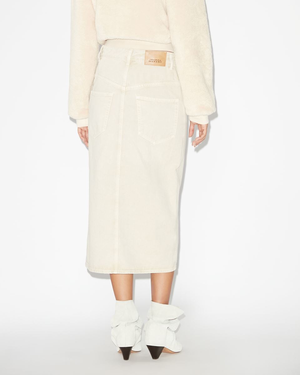 Isabel Marant Étoile Denim Vandy Skirt For In White