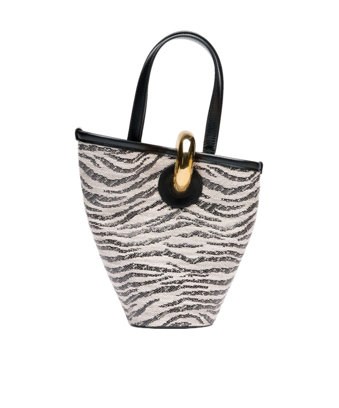 Jacquemus Asymmetrical Mini Bucket Bag In White