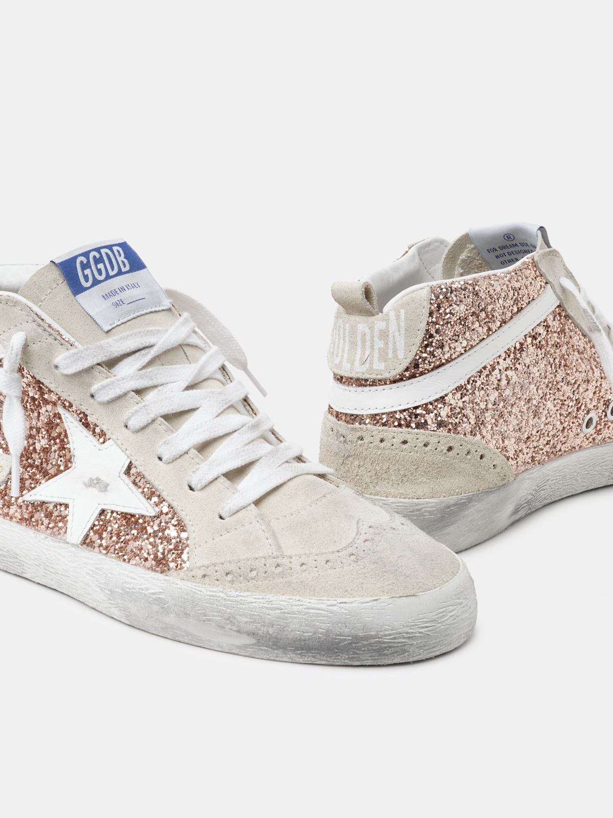 Golden Goose Mid Star Classic Sneakers In White