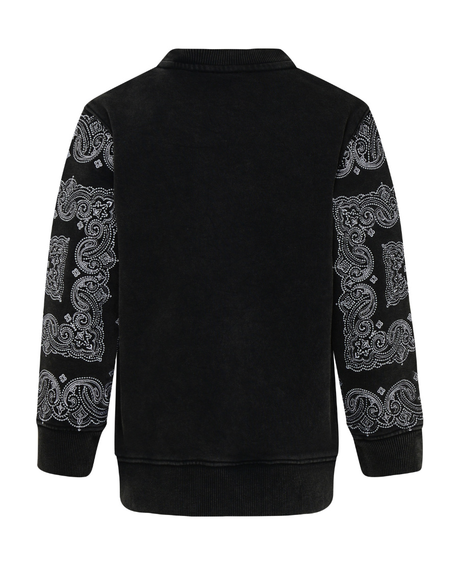 Givenchy Logo-embroidered Bandana-pattern Sweatshirt In Black