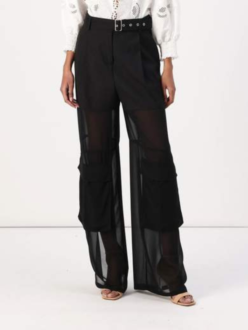 Pinko Translucent Overalls In Black