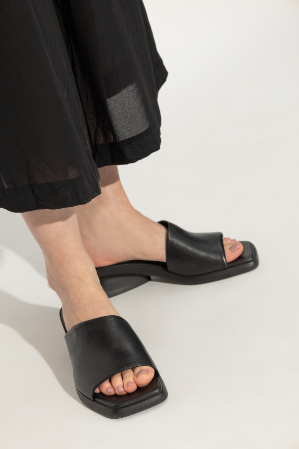 Vic Matie Block Heel Mules In Black