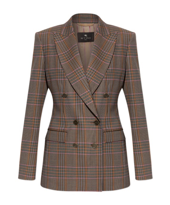 Etro Checked Double-breasted Blazer
