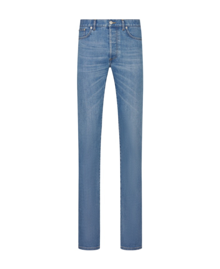 Dior Button Bag Jeans In Blue