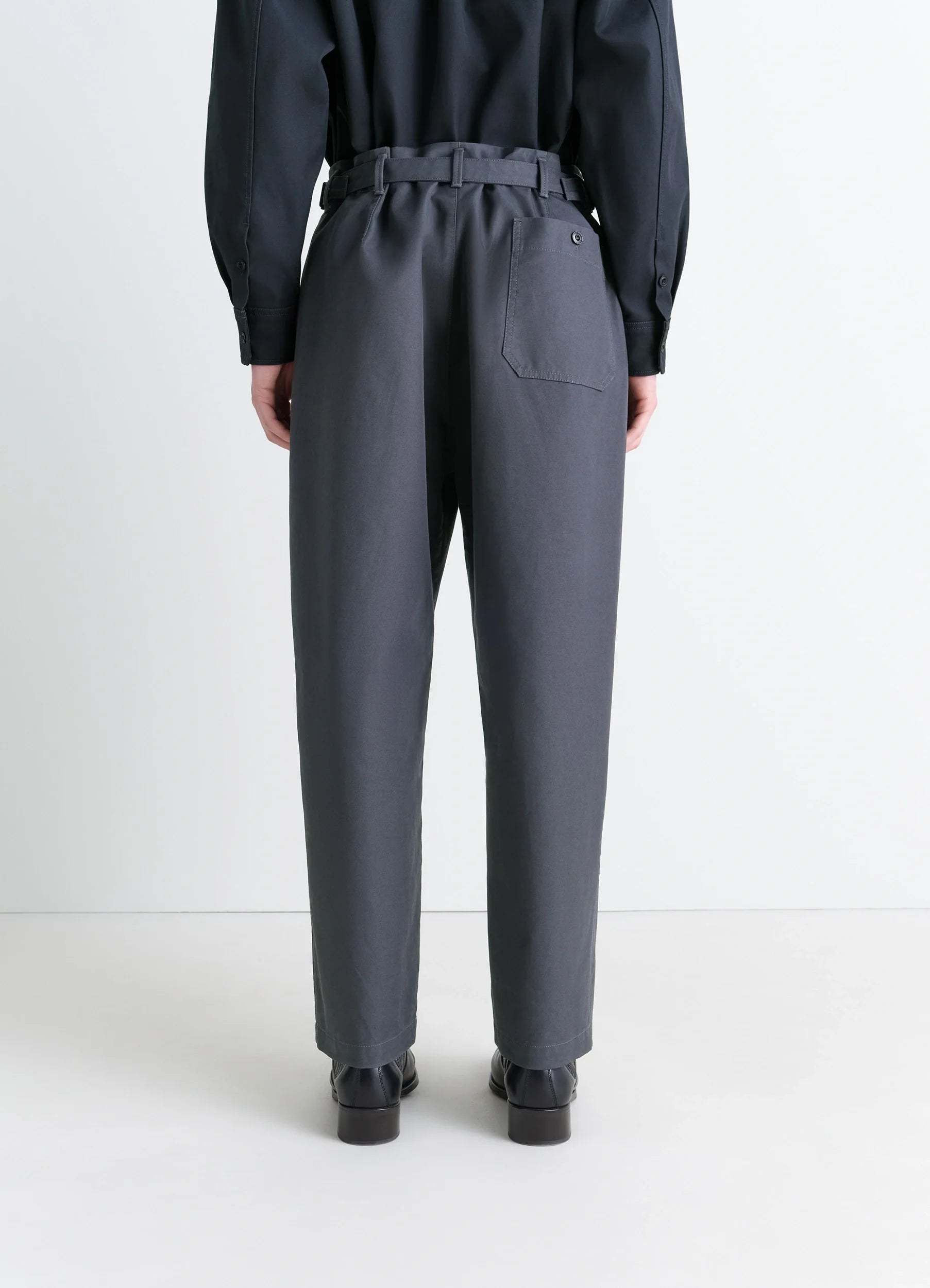 Lemaire Adjustable-waist Trousers In Blue