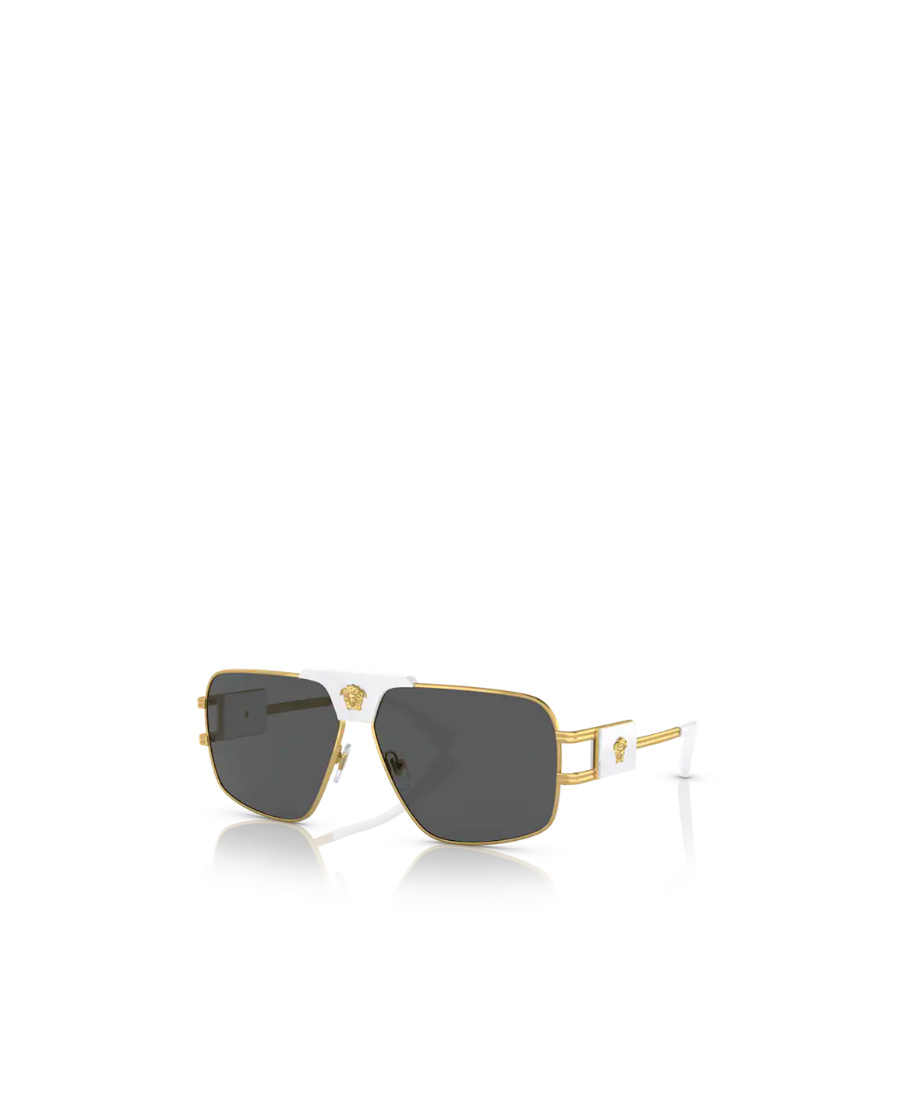Versace Pilot-frame Tinted Sunglasses In Black