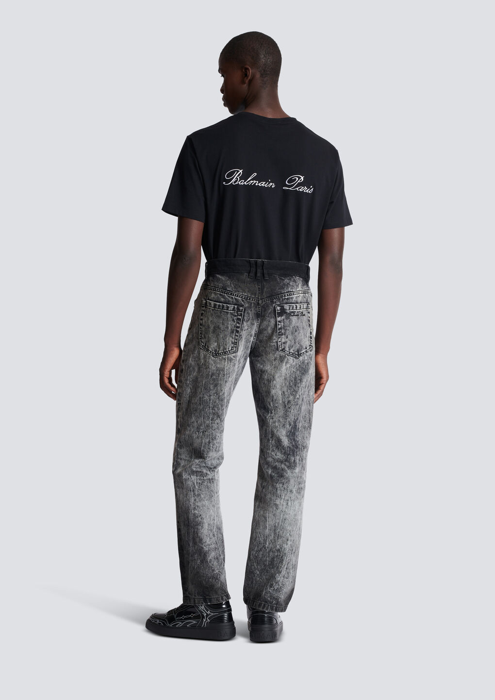 Balmain Mid-rise Straight-leg Jeans In Gray