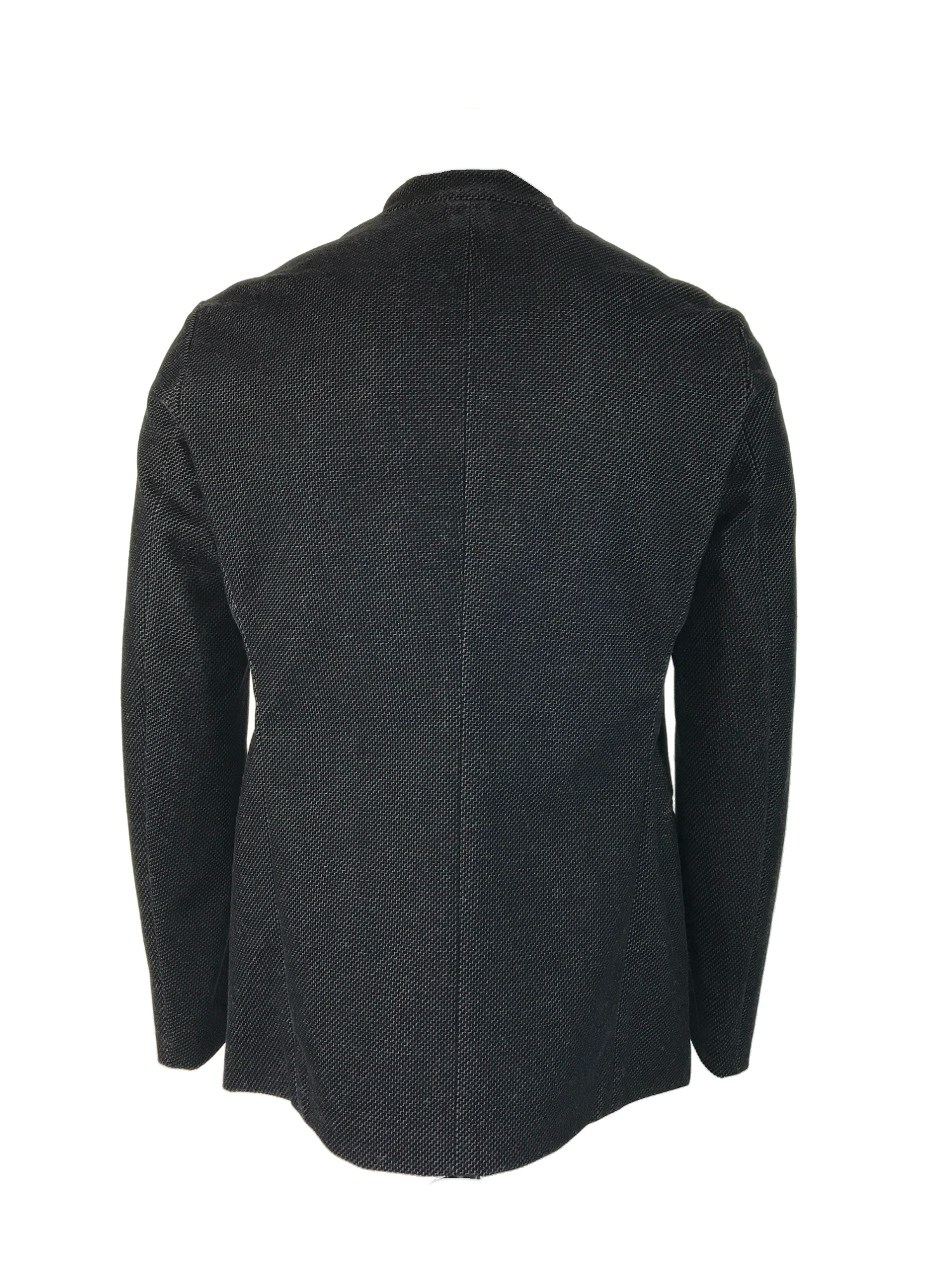 Armani Collezioni Long-sleeved Casual Jacket In Black