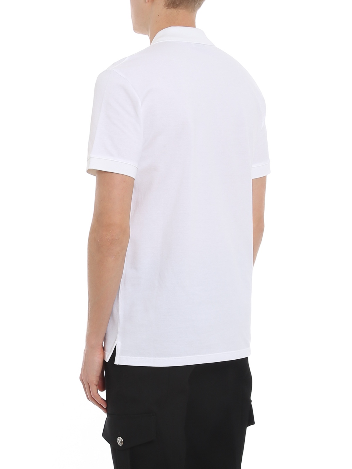 Alexander Mcqueen Logo Short-sleeved Polo Shirt In White